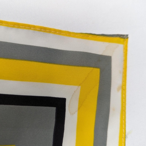 Vintage Yellow, Gray, & White Floral Scarf - Picture 5 of 8